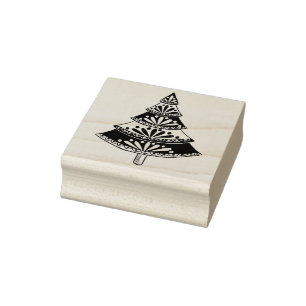 Volkskunst-Weihnachtsbaum Gummistempel