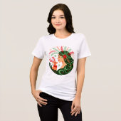 Volkskunst Weihnachtsgeist Tri-Blend Shirt (Vorderseite voll)