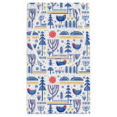 Volkskunst-Winter-Vogel-Muster Kleine Geschenktüte (Rückseite)