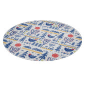 Volkskunst-Winter-Vogel-Muster Schneidebrett (Ecke)