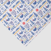 Volkskunst-Winter-Vogel-Muster Seidenpapier (Ausschnitt)