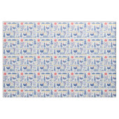 Volkskunst-Winter-Vogel-Muster Stoff (Fat Quarter (45,7 x 55,9 cm))