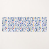 Volkskunst-Winter-Vogel-Muster Yogamatte (Vorderseite (Horizontal))