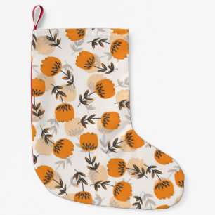 Volkskunstblumen im skandinavischen Stil Kleiner Weihnachtsstrumpf
