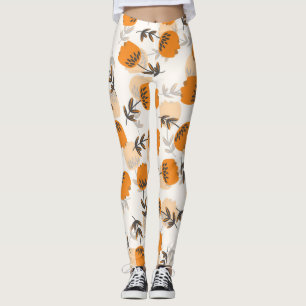 Volkskunstblumen im skandinavischen Stil Leggings