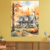 Volkskunsthaus Leinwanddruck (Insitu (Wohnzimmer))