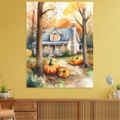 Volkskunsthaus Leinwanddruck (Insitu (Wohnzimmer))