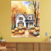 Volkskunsthaus Leinwanddruck (Insitu (Wohnzimmer))