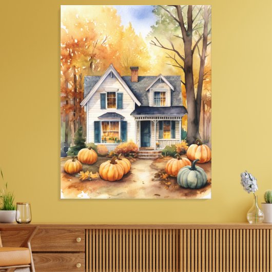 Volkskunsthaus Leinwanddruck (Insitu (Wohnzimmer))