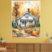 Volkskunsthaus Leinwanddruck (Insitu (Wohnzimmer))