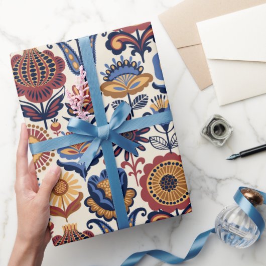 Volkskunstmuster geschenkpapier (Schenken)