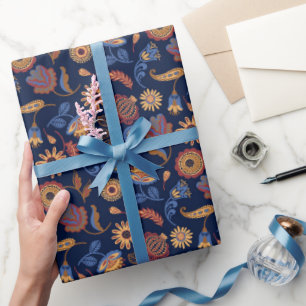 Volkskunstmuster geschenkpapier