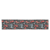 Volkskunststil-Blumenmuster-Designs Kurzer Tischläufer (Horizontal)