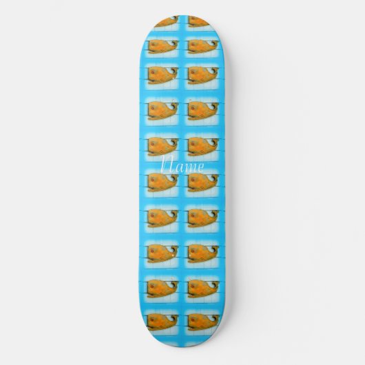 Volkskunstwale Blau Thunder_Cove Skateboard (Vorderseite)