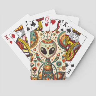 Volkslied Kunst Alien Bug Spielkarten