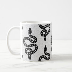 Volkslied Kunst Texturierte Grungy Hexen Schlange Kaffeetasse