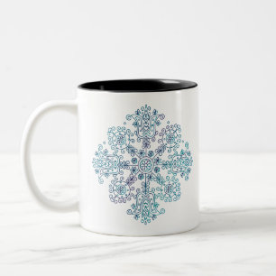 Volksmandala Zweifarbige Tasse