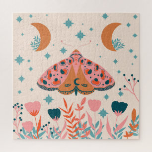Volksmotive Motten: Helle Vintage-Illustration Puzzle
