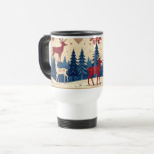 Volksmug mit Rentiermuster Reisebecher (Vorderseite Links)