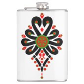 Volksmuster der polnischen Bergbewohner - Parzenic Flachmann (Vorderseite)