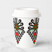 Volksmuster der polnischen Bergbewohner - Parzenic Pappbecher (Rechts)