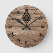 Volksmuster der polnischen Bergbewohner - Parzenic Runde Wanduhr (Vorderseite)