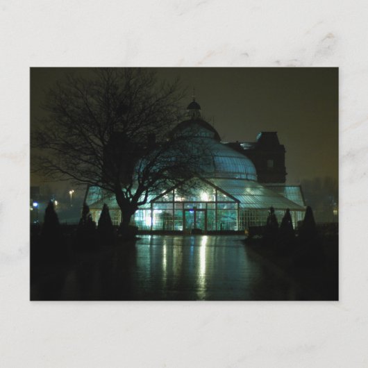 Volkspalast in der Nacht Postkarte (Vorderseite)