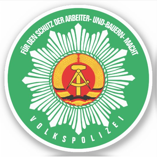 VOLKSPOLIZEI AUFKLEBER (Vorderseite)