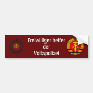 Volkspolizeis Helfer Autoaufkleber