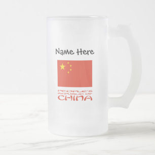 Volksrepublik China Chinesische Flagge Personalisi Mattglas Bierglas