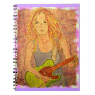 Volksrockspielerin Notizblock