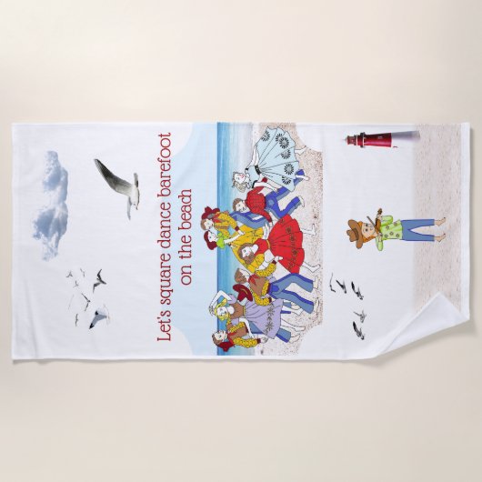 Volkstanz Strandtuch (Vorderseite)