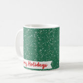 VolksTasse sankt-Frau-Klaus Snowy Happy Holidays Kaffeetasse (Vorderseite Links)
