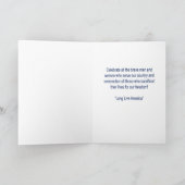 Volkstrauertag, allgemeine Grußkarte Karte (Innenseite)