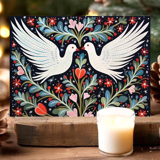 Volkstühlen und Blumenweihen Feiertagskarte