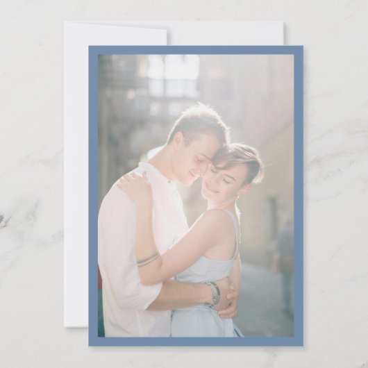 Volkstümliche Florale Umrandung Moderne Coquette R Save The Date (Rückseite)