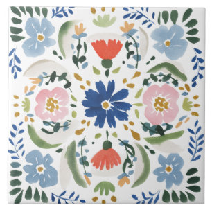 Volkstümliche Gartenaquarell Fliese