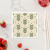 Volkstümliches botanisches Blätter nahtloses Muste Serviette (Beispiel)