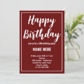 VOLKSVERANSTALTUNGEN ZUM GEBURTSTAG EINLADUNG (Stehend Vorderseite)