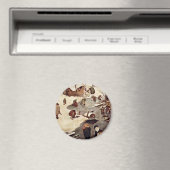 Volkszählung in Bethlehem, Detail von Bruegel D. Ä Magnet (In Situ (Geschirrspüler))