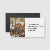 Volkszählung in Bethlehem Magnetkarte (Vorne/Hinten)