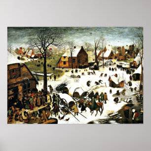 Volkszählung in Bethlehem, Pieter Bruegel, der ä Poster