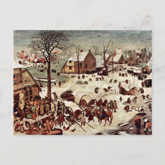Volkszählung in Bethlehem von Bruegel D. Ä. Pieter Postkarte (Vorderseite)