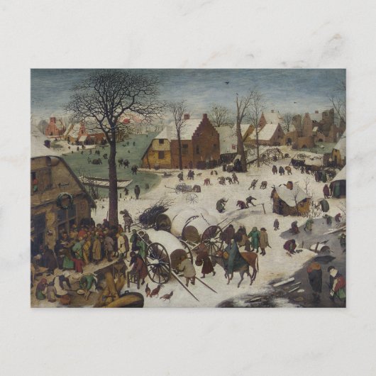 Volkszählung in Bethlehem von Pieter Bruegel Postkarte (Vorderseite)