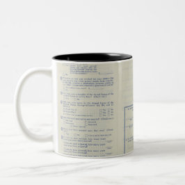 Volkszählungsdatensatz-Tasse Zweifarbige Tasse