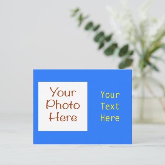 Voll anpassbare Basispokarte Postkarte (Stehend Vorderseite)