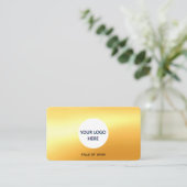 Voll anpassbare Gold Business Card Visitenkarte (Stehend Vorderseite)