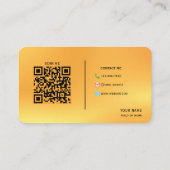 Voll anpassbare Gold Business Card Visitenkarte (Rückseite)