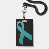 Voll anpassbares Ovarialkarzinom-Abzeichen Ausweis (Rückseite mit Lanyard)