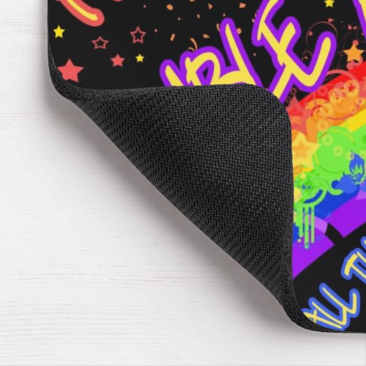 Voll auf doppeltem Regenbogen Mousepad mit freier (Ecke)